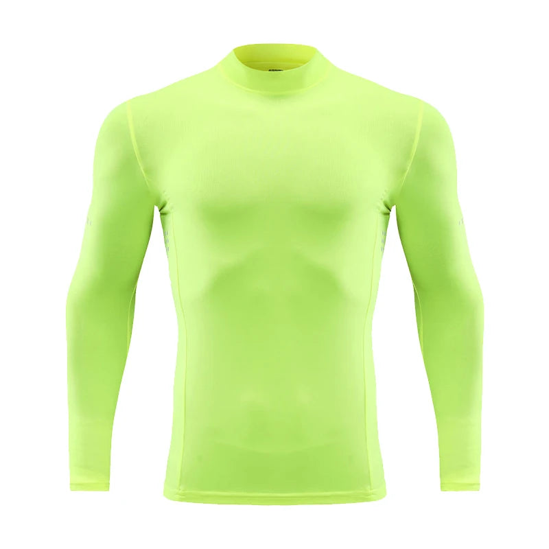 Men's Slim Fit Long Sleeve Compression T-Shirt – 190 GSM Sporty Gym Running Top Ken