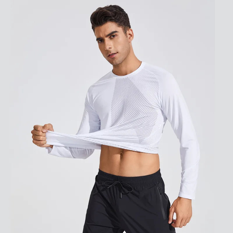 Men’s Casual Oversized Pullover – Breathable Long‑Sleeve Polyester Sports Top for Spring & Training