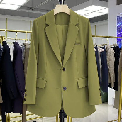 Stylish Women's Designer Long-Sleeve Loose Blazer – Casual Fashion Coats & Suits Ellen