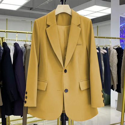 Stylish Women's Designer Long-Sleeve Loose Blazer – Casual Fashion Coats & Suits Ellen