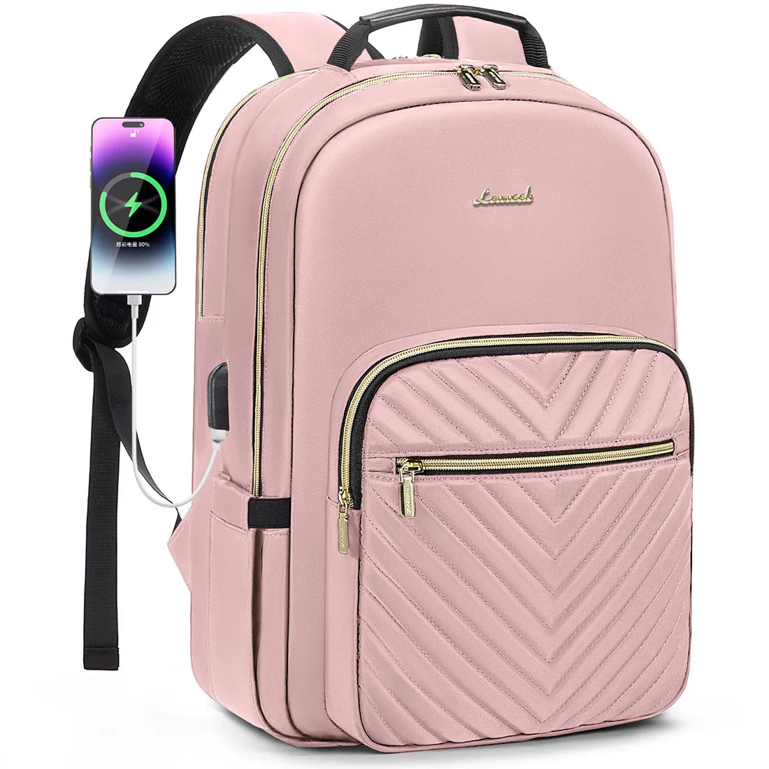 Waterproof Nylon Laptop Backpack for Women & Girls - 15.6 & 17-Inch College, School, Travel, and Business Bag