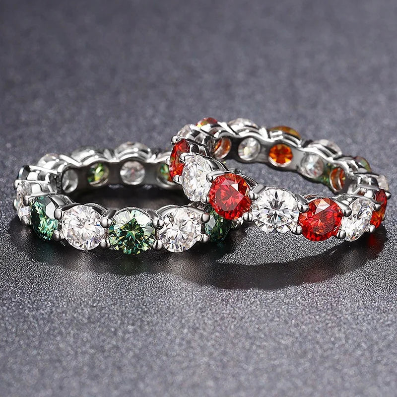 0.5Ct S925 Silver Moissanite Couple Rings | Single Row Diamond Design | Perfect for Birthdays & Special Occasions Katherine