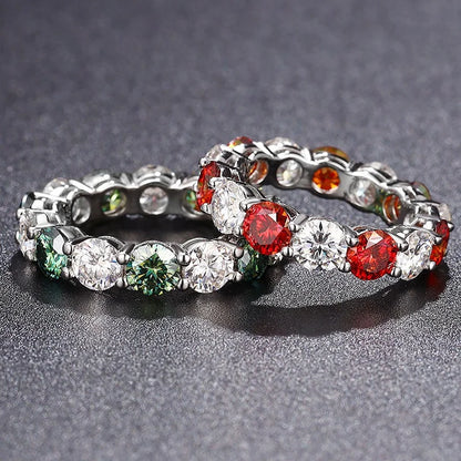 0.5Ct S925 Silver Moissanite Couple Rings | Single Row Diamond Design | Perfect for Birthdays & Special Occasions Katherine
