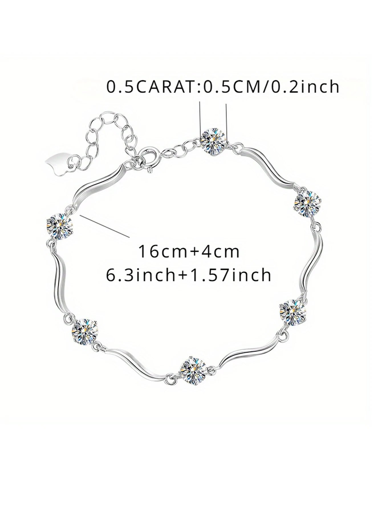 925 Sterling Silver Gold-Plated Bracelet – Cute Moissanite Charm Jewelry for Women, Girls, and Children Colette