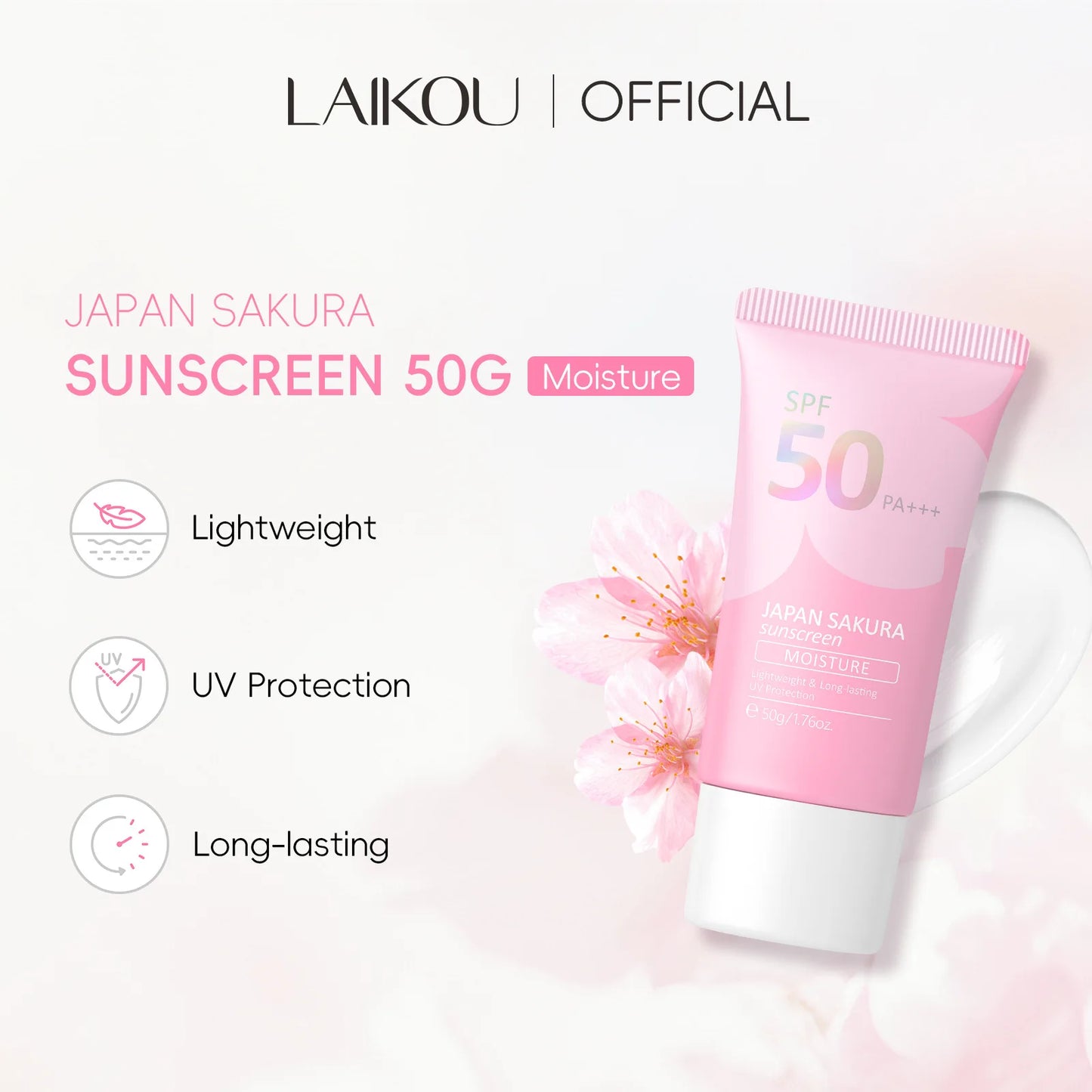 Sakura Facial Body Sunscreen Skin Protective Face Skin Sunscreen Spf50