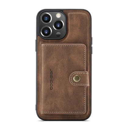 2-in-1 Detachable Magnetic Wallet Case | Retro PU Leather Phone Cover for iPhone 15, 14, 13, 12