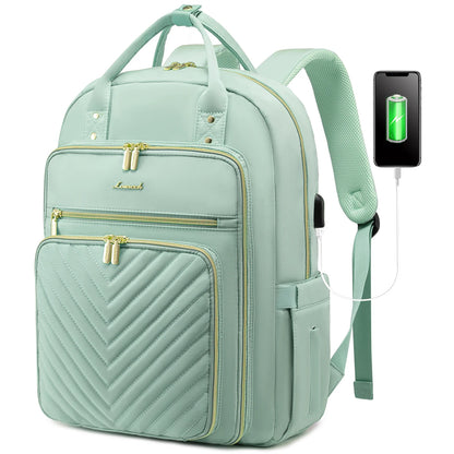 Women's 15.6-Inch Laptop Backpack - Stylish Work, Travel, and School Bag | Large Casual Sports & Business Backpack Selin