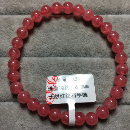 Natural Rhodochrosite Bracelet - Ice-Like Wangfu Gold Crystal Bangle for Love, Marriage, and Peach Blossom Inspiration
