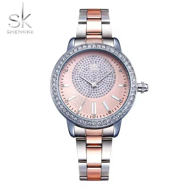 SK 0075 Luxury Women’s Watch – High-Quality Waterproof Luminous Leather Quartz Wristwatch Viola
