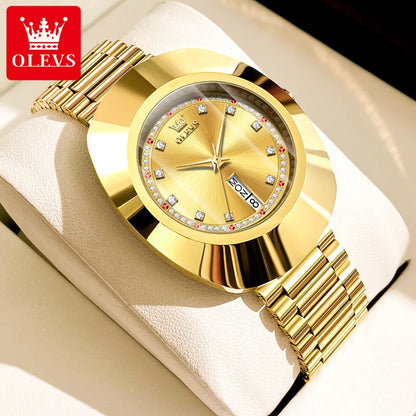 OLEVS 7017 Luxury Stainless Steel Women's Watch – Luminous, Diamond, Waterproof, Calendar Quartz Design
