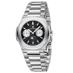 PAGANI DESIGN 1786 Luxury Quartz Watch - Men's Multifunctional Chronograph, Moon Phase, Women's Automatic Option
