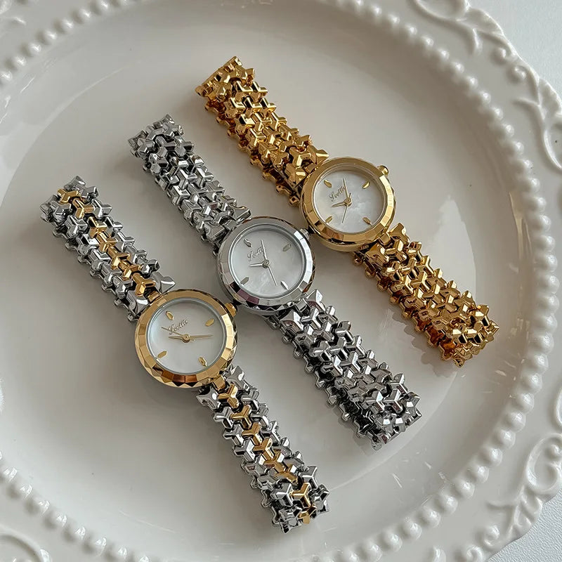 Scottie 9727 Women’s Luxury Watch – Waterproof Stainless Steel Round Quartz Watch| Elegant Small Dial Design