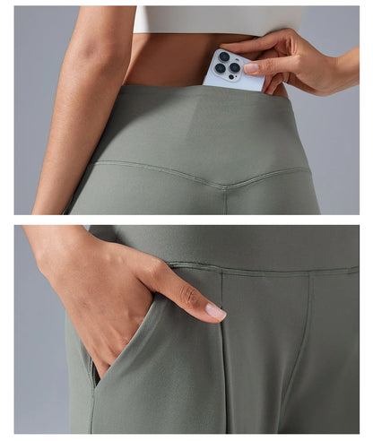 Women's Wide-Leg Yoga Pants - High-Waisted, Flowy Lounge Sweatpants with Pockets for Casual, Workout, and Pajama Wear Karylle