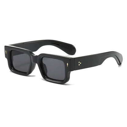 Rectangle Rivet Non Prescription Chunky Rectangle Blue Light Glasses Black Square Thick Frame Rectangle Women Men