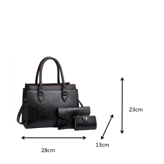 Three-Piece Women’s Luxury Handbag Set – High-Capacity Fashion Tote, Messenger Bag, and Handbag Irene