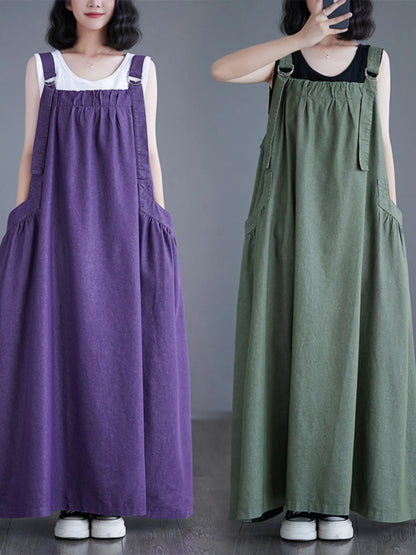 Summer Women's Retro Denim Dress – Loose Fit, Slim Design, and Large Hem for a Fashionable Look Addie