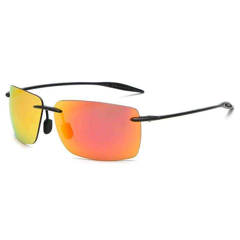 Ultra-Light Frameless TR90 Polarized Sunglasses for Men - UV400 Protection, Outdoor Driving & Fishing Mortimer