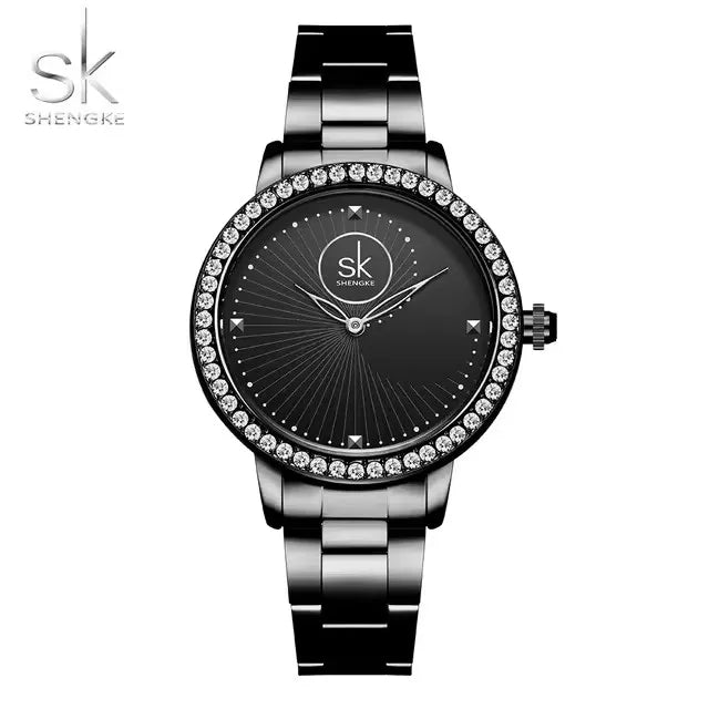 SK 0075 Luxury Women’s Watch – High-Quality Waterproof Luminous Leather Quartz Wristwatch Viola