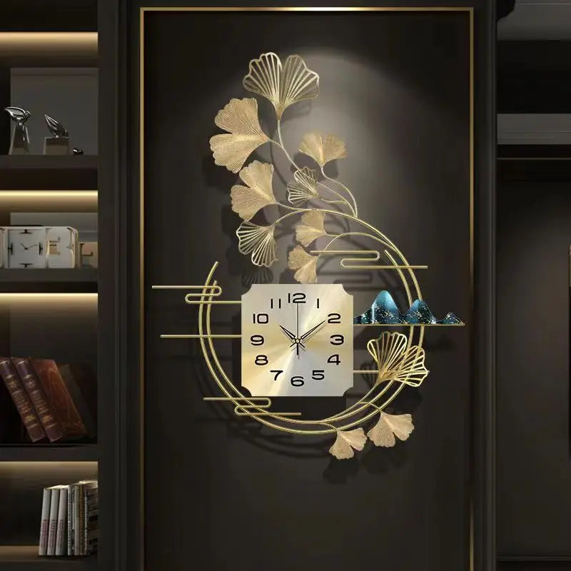 Nordic Light Luxury Silent Wall Clock – Modern Hanging Clock for Living Room, Porch, and Home Decoration