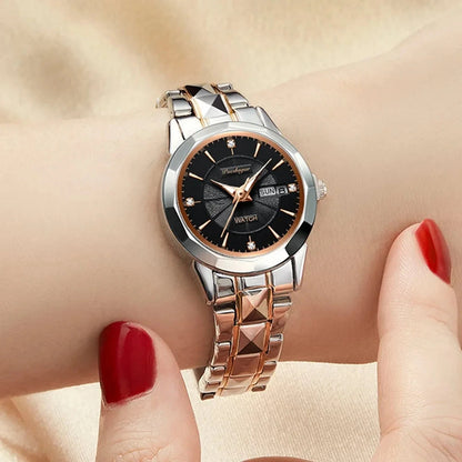 POEDAGAR 3074 Women's Luxury Watch – Casual Waterproof Quartz Stainless Steel Fashion Wristwatch for Ladies Corinne