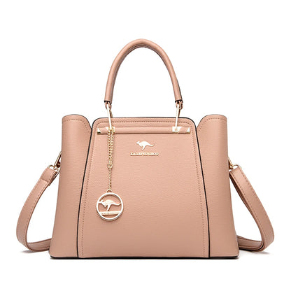 Luxury Leather Handbags for Women - Designer 3-Layer Shoulder & Crossbody Bags, Large Capacity Customized Tote