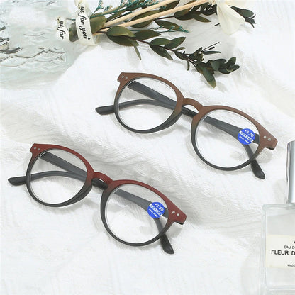Round Frame Blue Light Blocking Reading Glasses | Unisex Presbyopia Eyeglasses for Men & Women Quinn