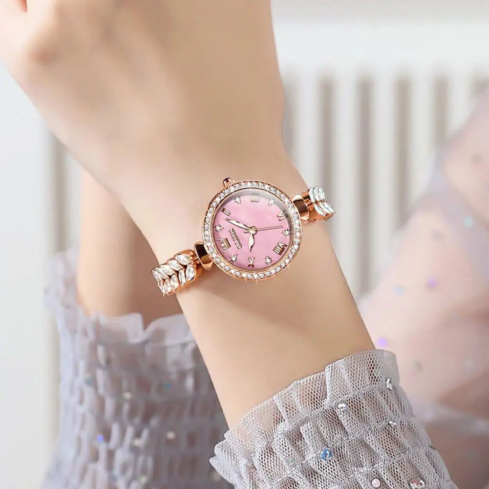 OLEVS 9971 Women's Quartz Wristwatch – Fashionable Jewelry-Inspired Lady's Watch Georgette