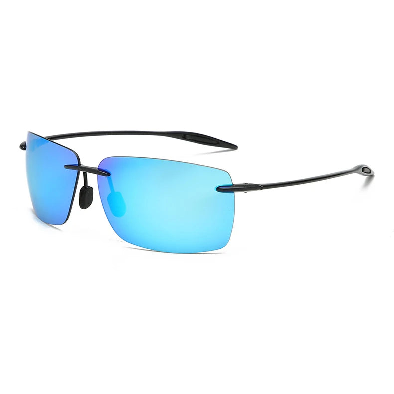 Ultra-Light Frameless TR90 Polarized Sunglasses for Men - UV400 Protection, Outdoor Driving & Fishing Mortimer
