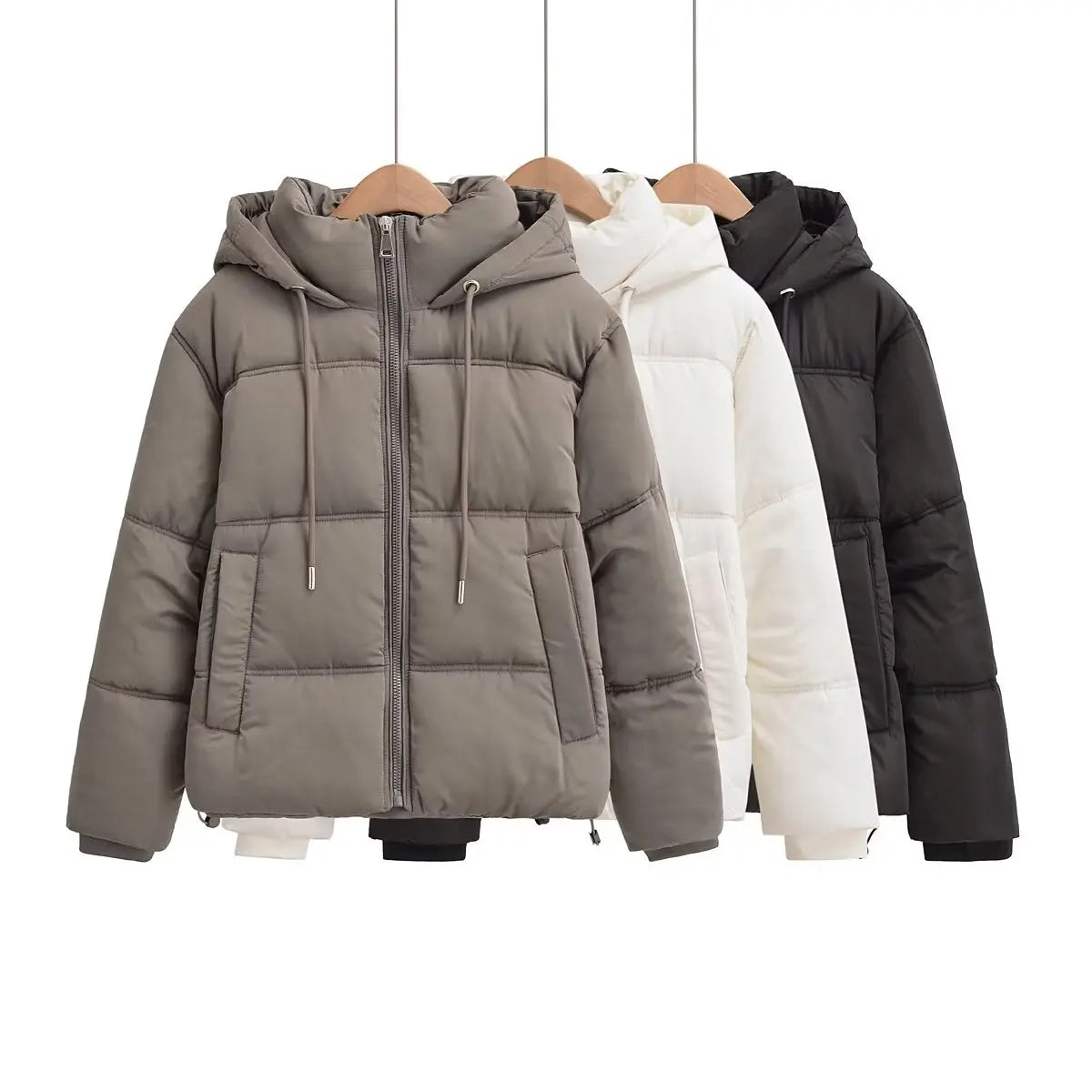 Women's Winter Fashion Double-Layer Cotton Hooded Jacket - Vintage Long-Sleeve Outerwear Coat for Chic Style Alison