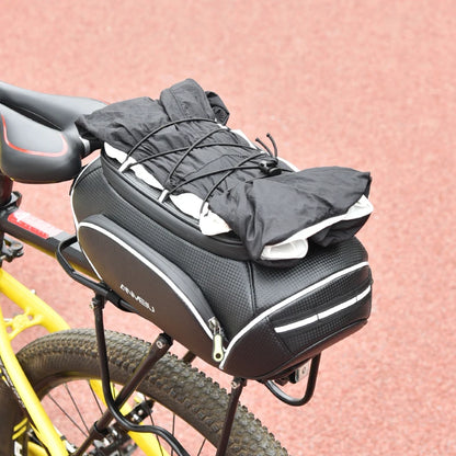 High-Reflective 8L Bicycle Rear Saddle Bag – Waterproof PU Cargo Bag for Luggage Racks, Multi-Functional Rear Seat Bag for Cycling Marcel