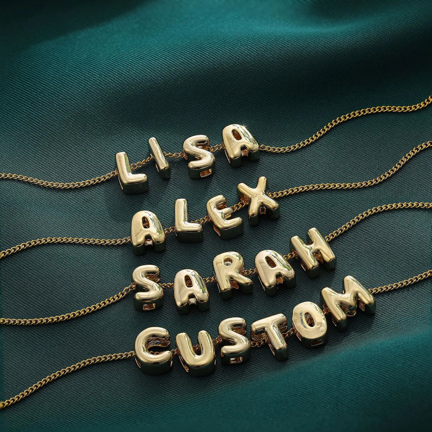 Personalized Custom Name Necklace – 18K Gold Plated Stainless Steel Letter Pendant Jewelry for Women & Couples