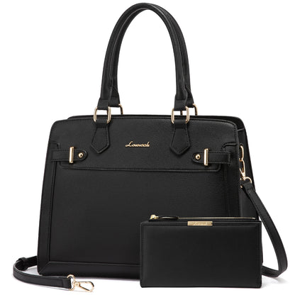 LOVEVOOK 2023 PU Leather Tote Bag Set for Women - 2pcs Handbags & Shoulder Bags Graciela