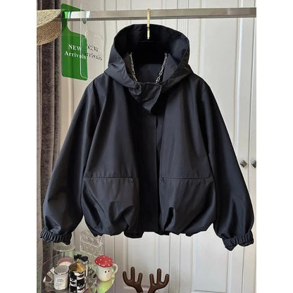 Women's Retro Hooded Jacket – Loose Fit Casual Fashion Coat Sansa