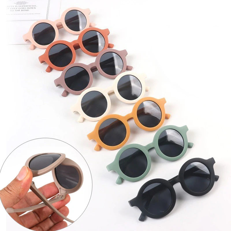 Cute Round Polarized Kids Sunglasses - Flexible TPEE Frame | CAT3 UV Protection for Girls & Boys Toby