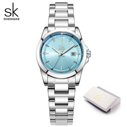 Shengke Luxury Women's Watch – Stylish Quartz Lady Wristwatch, Perfect Gift for Girls and Women