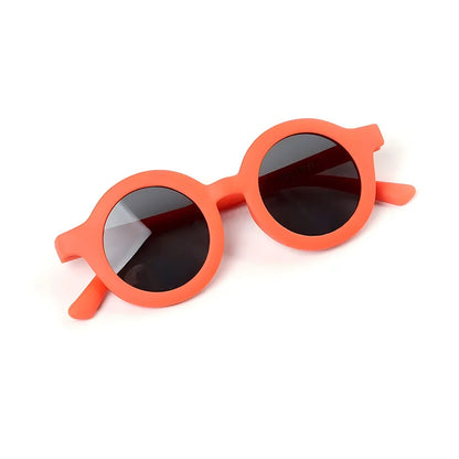 Cute Round Polarized Kids Sunglasses - Flexible TPEE Frame | CAT3 UV Protection for Girls & Boys Toby
