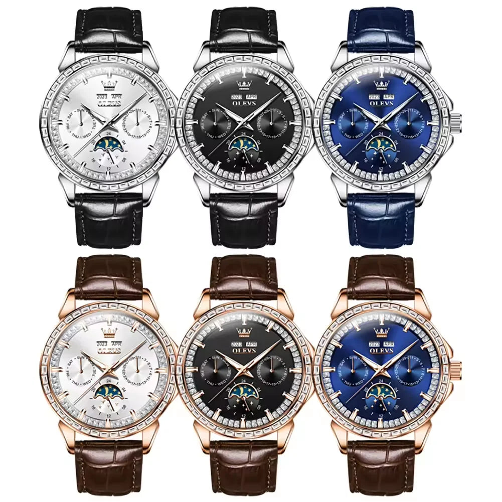 OLEVS 6695 Men's Luxury Watch - Automatic Mechanical, Waterproof, Business Dress Style