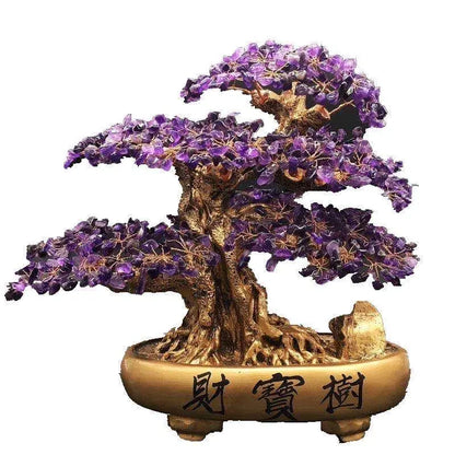 Natural Aventurine Crystal Money Tree – Lucky Fortune Feng Shui Ornament for Home & Office Decoration