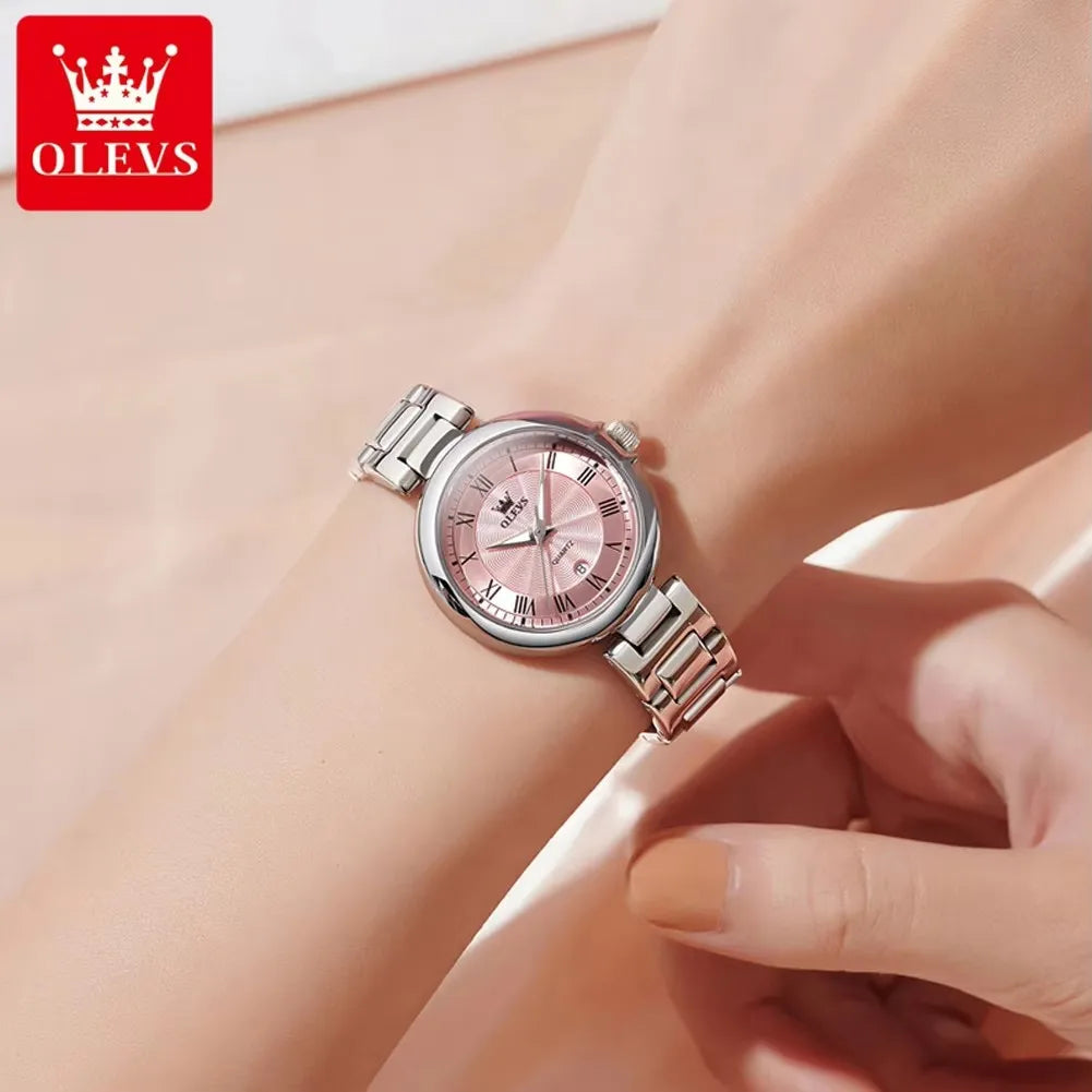 OLEVS 5608 Women’s Fashion Watch – Light Luxury Waterproof Luminous Chronograph Quartz Movement Wristwatch
