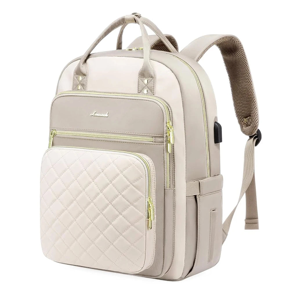 LOVEVOOK Fashion Travel Backpack | Water-Resistant, Multi-Pocket College Bookbag for Women, Fits 15.6" & 17" Laptops