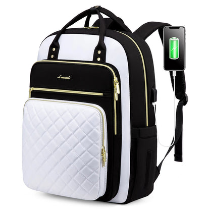 LOVEVOOK Fashion Travel Backpack | Water-Resistant, Multi-Pocket College Bookbag for Women, Fits 15.6" & 17" Laptops