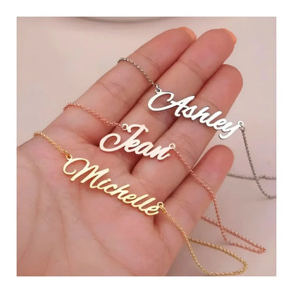 Personalized Custom Name & Letter Pendant Necklace – 18K Gold Plated Stainless Steel Jewelry for Women & Couples Erin