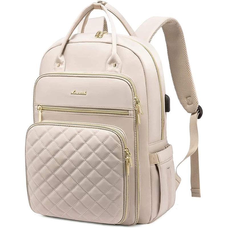 LOVEVOOK Fashion Travel Backpack | Water-Resistant, Multi-Pocket College Bookbag for Women, Fits 15.6" & 17" Laptops