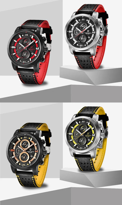 PAGANI DESIGN 2771 Men's Outdoor Sports Quartz Watch - Chronograph, Durable and Stylish