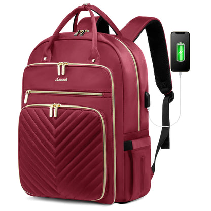 Women's 15.6-Inch Laptop Backpack - Stylish Work, Travel, and School Bag | Large Casual Sports & Business Backpack Selin