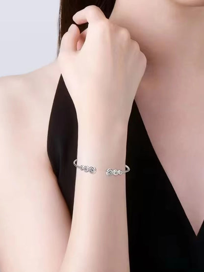 Simple & Stylish 925 Sterling Silver Moissanite Bracelet – Everyday Fashion Jewelry for Women, Perfect Holiday Gift Margaux
