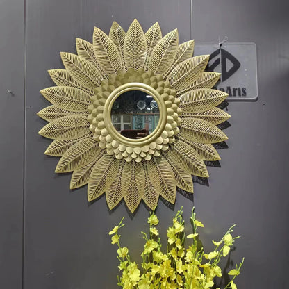 Modern Gold Decorative Wall Mirror – High-Gloss Creative Design for Luxury Rustic Home Decor with Superior Quality