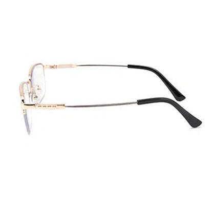 Metal Squared Frame Multifocal Progressive Photochromic Eyeglasses - Unisex Corrective Reading Glasses Alaric
