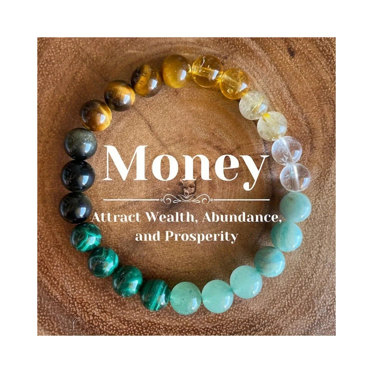 8mm Natural Stone Handmade Elastic Bracelet | Yoga Beaded Jewelry for Women | Love, Wealth, Prosperity & Success Bracelet Samara