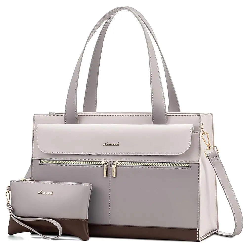 LOVEVOOK 2-Piece Laptop Tote & Shoulder Bag Set | 15.6-inch Women’s Briefcase
